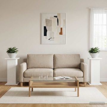 Supporto per piante 2 pz Bianco 30,5 x 30 x 60,5 cm