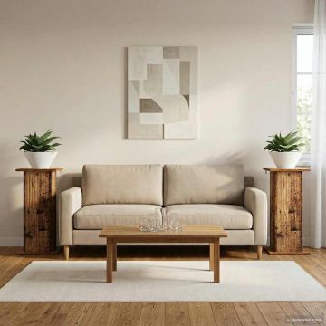Supporto per piante 2 pz Legno antico 30,5 x 30 x 60,5 cm