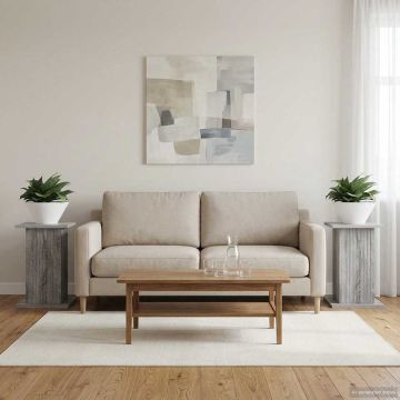 Supporto per piante 2 pz Grigio Sonoma 30,5 x 30 x 43 cm