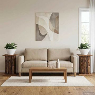 Supporto per piante 2 pz Legno antico 30,5 x 30 x 43 cm