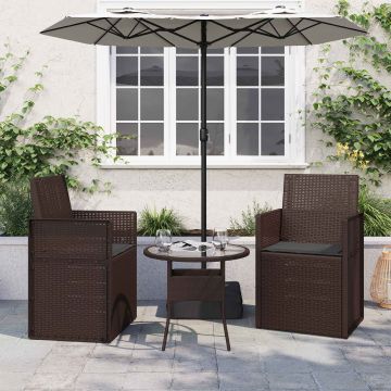 Cuscini per Seduta 2 pz Poliestere Antracite 47 x 36 x 2 cm