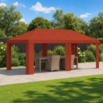 Copertura per Gazebo 6 x 3 m Terracotta Poliestere 190 gsm
