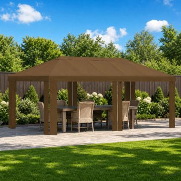 Copertura per Gazebo 6 x 3 m Tortora Poliestere 190 gsm