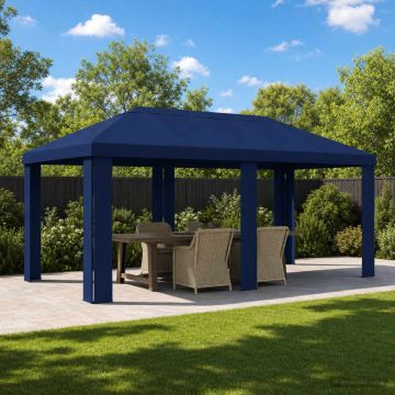 Copertura per Gazebo 6 x 3 m Blu Poliestere 190 gsm