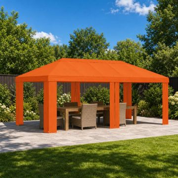 Copertura per Gazebo 6 x 3 m Arancione Poliestere 190 gsm