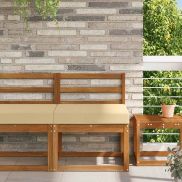 Cuscino per divano da esterno Poliestere Beige 60 x 60 cm