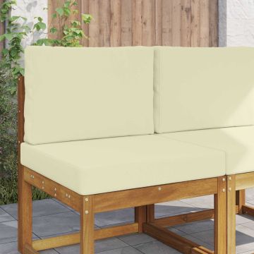 Cuscino per divano da esterno Poliestere Crema 60 x 60 cm