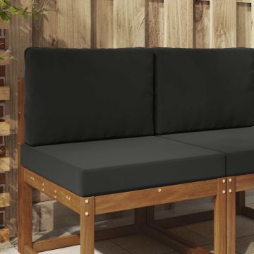 Cuscino per divano da esterno Poliestere Nero 60 x 60 cm