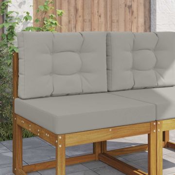 Cuscino per divano da esterno Poliestere Grigio 60 x 60 cm