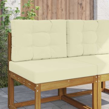 Cuscino per divano da esterno Poliestere Crema 60 x 60 cm