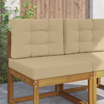 Cuscino per divano da esterno Poliestere Beige 60 x 60 cm