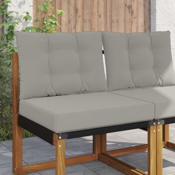 Cuscino per divano da esterno Poliestere Grigio 60 x 50,5 cm