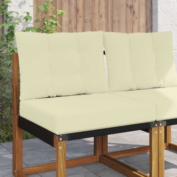 Cuscino per divano da esterno Poliestere Crema 60 x 50,5 cm