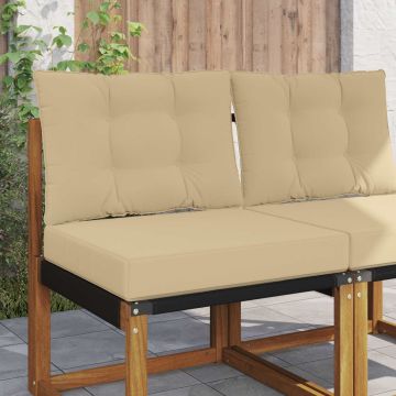 Cuscino per divano da esterno Poliestere Beige 60 x 50,5 cm