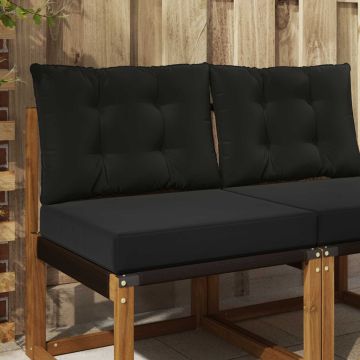 Cuscino per divano da esterno Poliestere Nero 60 x 50,5 cm