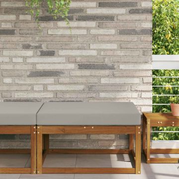 Cuscino per divano da esterno Poliestere Grigio 80 x 80 cm