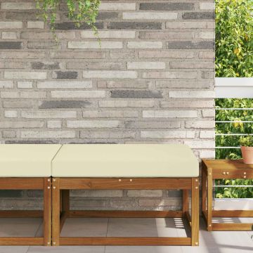 Cuscino per divano da esterno Poliestere Crema 80 x 80 cm