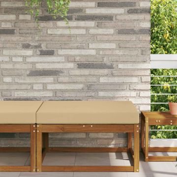 Cuscino per divano da esterno Poliestere Beige 80 x 80 cm