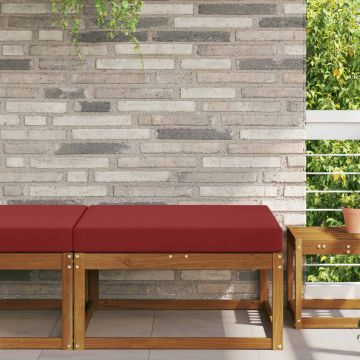 Cuscino per divano da esterno Poliestere Rosso vino 80 x 80 cm