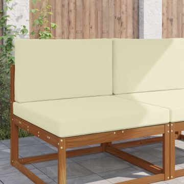 Cuscino per divano da esterno Poliestere Crema 80 x 80 cm