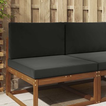 Cuscino per divano da esterno Poliestere Nero 80 x 80 cm