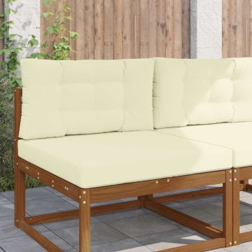 Cuscino per divano da esterno Poliestere Crema 80 x 80 cm
