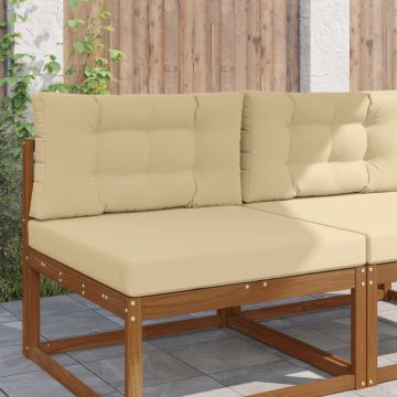 Cuscino per divano da esterno Poliestere Beige 80 x 80 cm