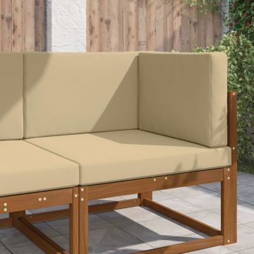 Cuscino per divano da esterno Poliestere Beige 80 x 80 cm