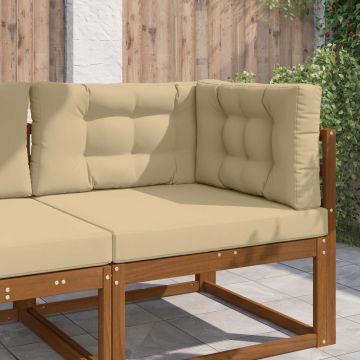 Cuscino per divano da esterno Poliestere Beige 80 x 80 cm