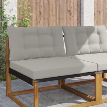 Cuscino per divano da esterno Poliestere Grigio 80 x 68,5 cm