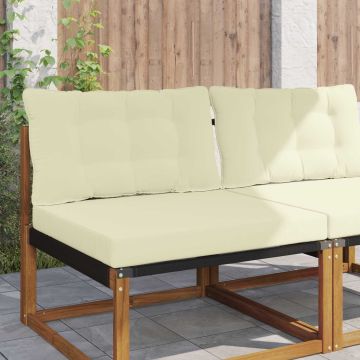 Cuscino per divano da esterno Poliestere Crema 80 x 68,5 cm