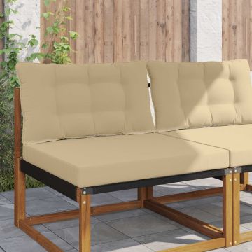 Cuscino per divano da esterno Poliestere Beige 80 x 68,5 cm