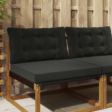 Cuscino per divano da esterno Poliestere Nero 80 x 68,5 cm