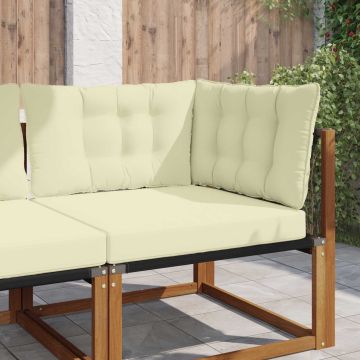 Cuscino per divano da esterno Poliestere Crema 68,5 x 68,5 cm