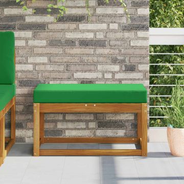 Cuscino da Sedia Esterno 100% Poliestere Verde 80 x 40 x 8 cm