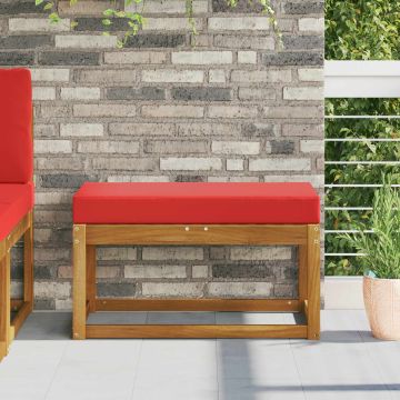 Cuscino da Sedia Esterno 100% Poliestere Rosso 80 x 40 x 8 cm