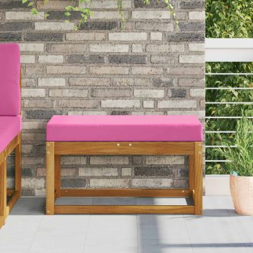 Cuscino da Sedia Esterno 100% Poliestere Rosa 80 x 40 x 8 cm