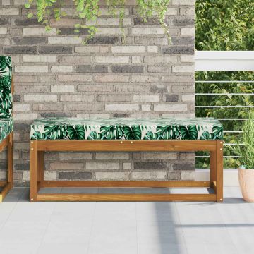 Cuscino da Sedia Esterno 100% Poliestere Fogli tropicali