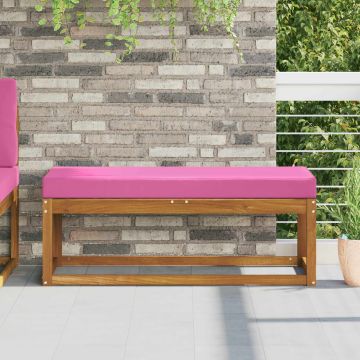 Cuscino da Sedia Esterno 100% Poliestere Rosa 115 x 40 x 8 cm