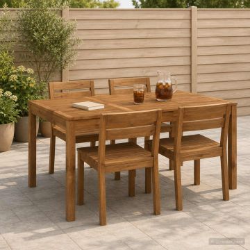 Tavolo da cena da giardino Naturale 147 x 88,5 x 75 cm