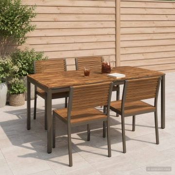 Tavolo da cena da giardino Naturale e Caffè 180 x 88,5 x 75 cm