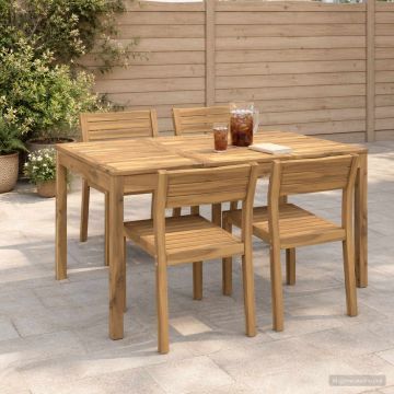 Tavolo da cena da giardino Sbiancato 147 x 88,5 x 75 cm