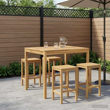 Tavolo Bar da Giardino Sbiancato 110 x 108,5 x 105 cm