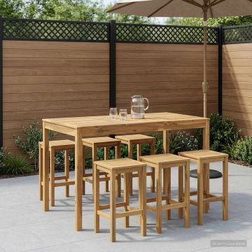 Tavolo Bar da Giardino Sbiancato 147 x 88,5 x 105 cm
