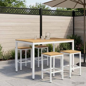 Tavolo Bar da Giardino NAARDEN Sbiancato 110 x 108,5 x 105 cm