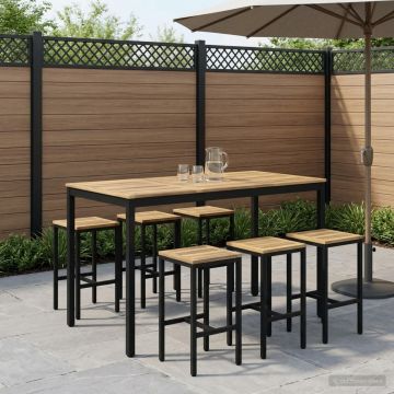 Tavolo Bar da Giardino NAARDEN Bianco e Nero