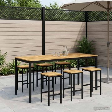 Tavolo Bar da Giardino NAARDEN Bianco e Nero
