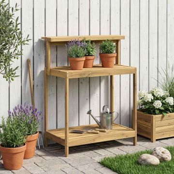 Banco da Giardinaggio Esterno 86,5 x 48,5 x 106 cm Bianco
