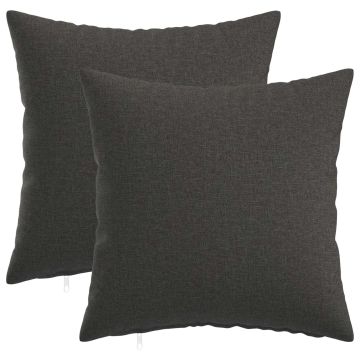 Federa 2 pz HEERLEN Grigio Scuro 30 x 30 cm Tessuto