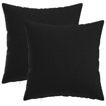 Federa 2 pz HEERLEN Nero 30 x 30 cm Tessuto
